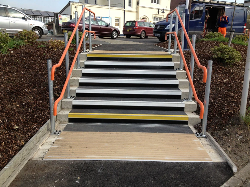 New access steps to Petersfield Railway Station car park